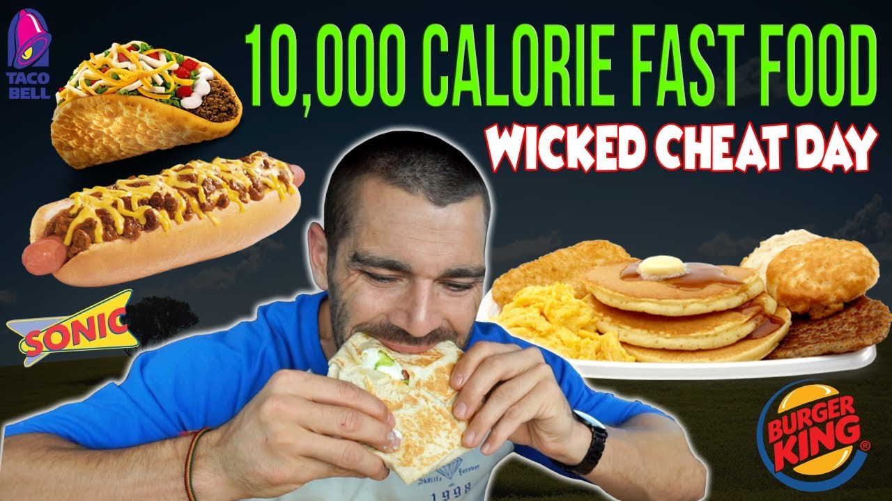 Челлендж «10 000 калорий в фастфуде» | Wicked Cheat Day #54