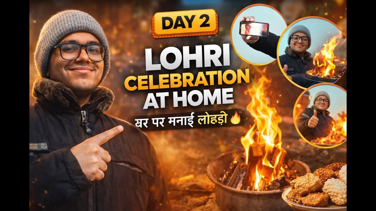 Day 2 Daily Vlog | Lohri Celebration at Home 🎉 | Real Family Moments