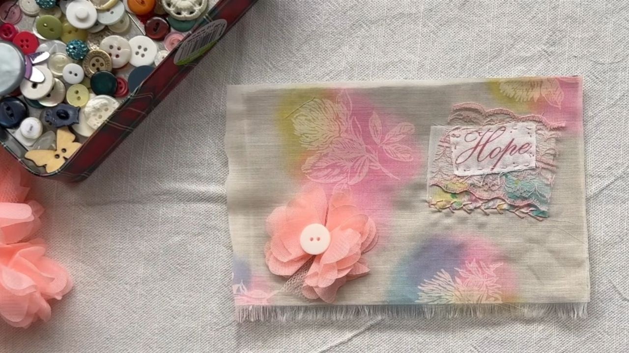 Walentynki &ndash; haftowanie wzdłuż &ndash; Pretty In Pink