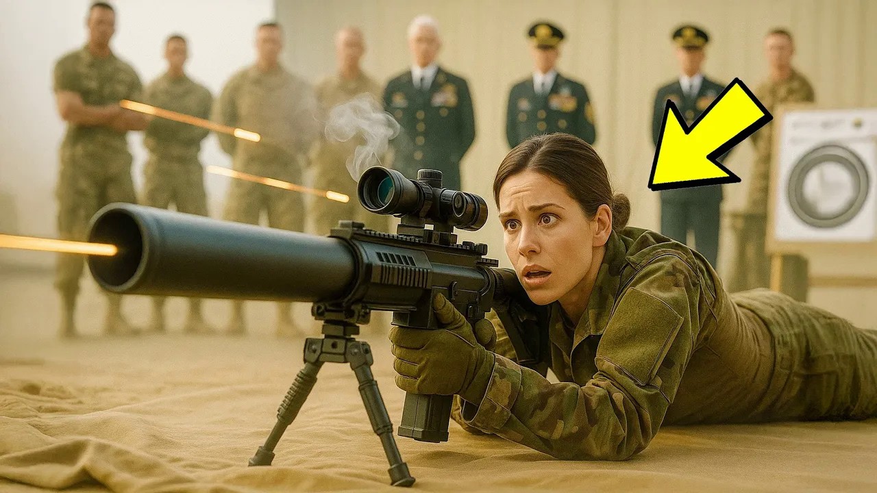 Der Admiral testete ihr  50 Cal Gewehr – nur um zu sehen, wie sie 6 Ziele in Sekunden präzise tr