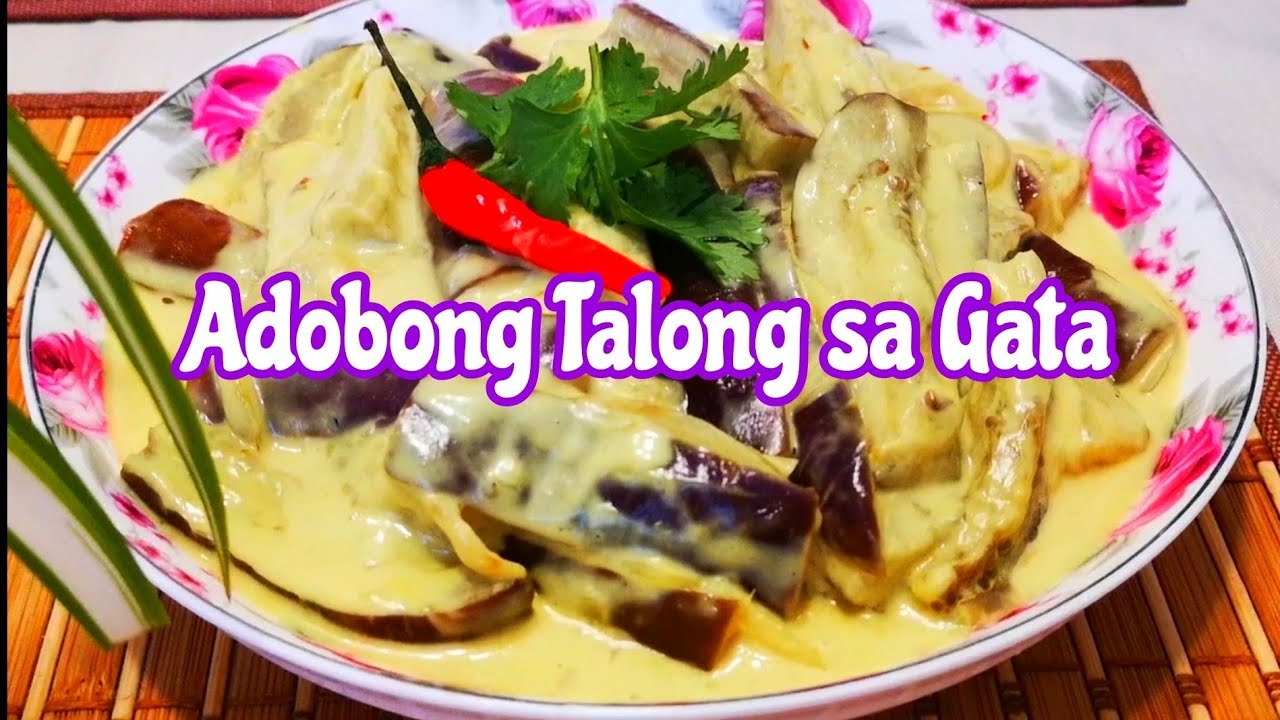 Adobong Talong sa Gata (Affordable and Easy Pinoy Ulam, Filipino Recipe)