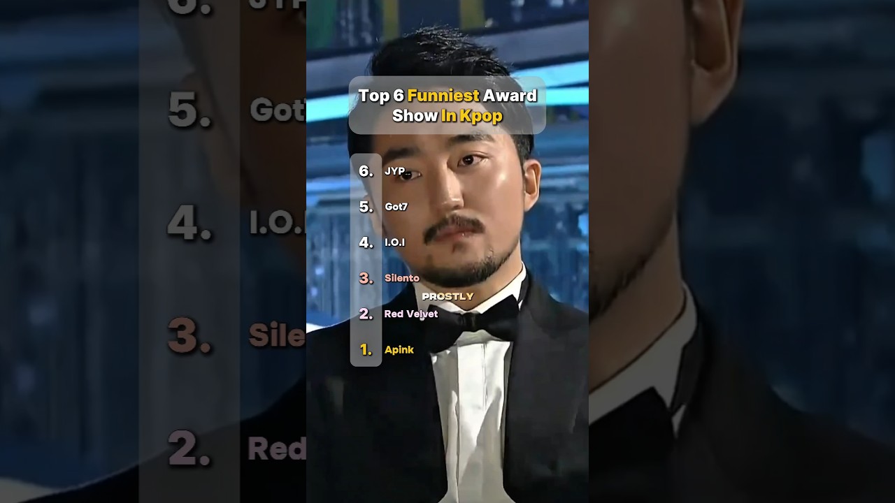 Top 6 Funniest Award Show In Kpop #kpop #got7 #shortsviral #ioi  #jyp #redvelvet #apink #bts