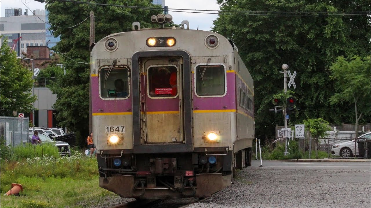 MBTA and Amtrak trains on the grand junction running track!