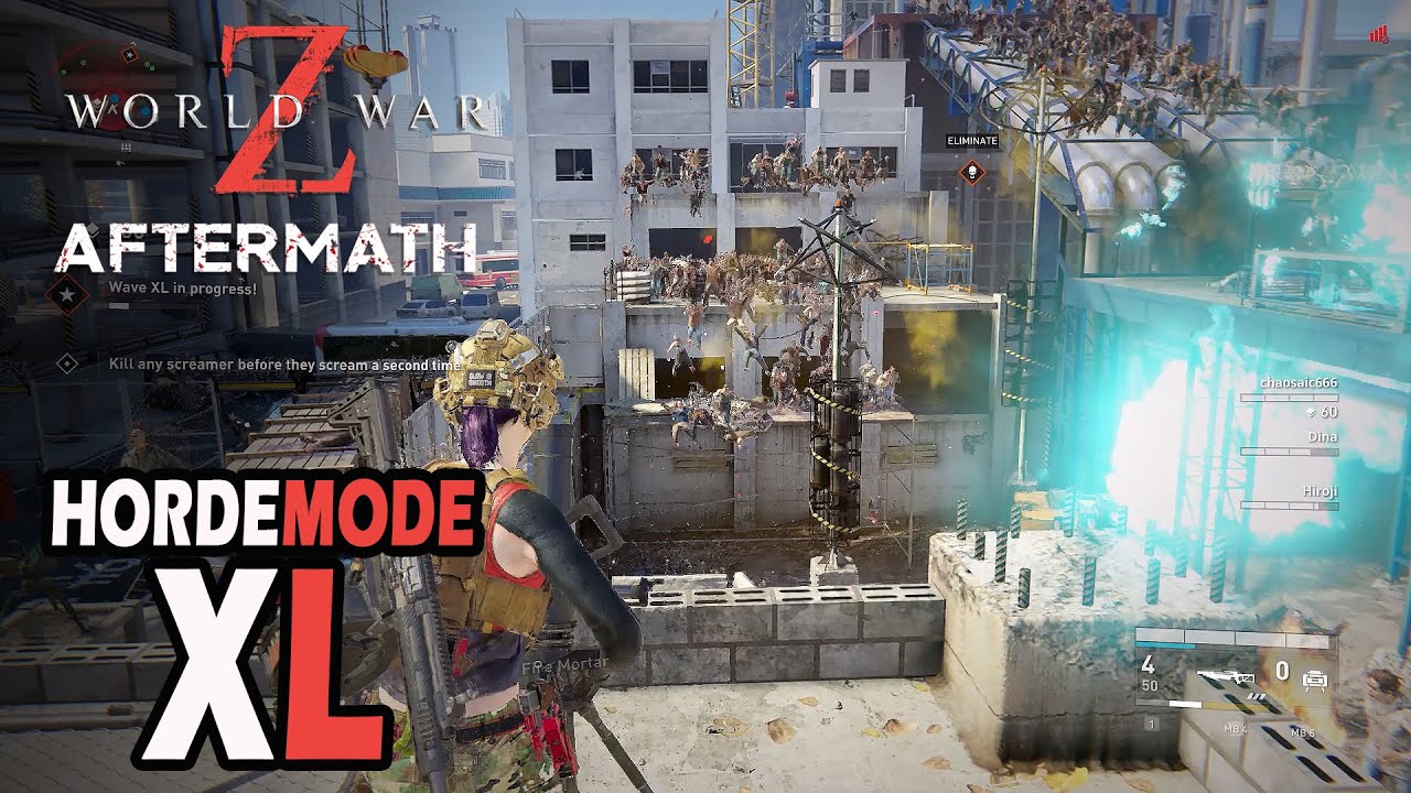 WORLD WAR Z: AFTERMATH - HORDE MODE XL - ONLINE - GAMEPLAY (NO COMMENTARY)