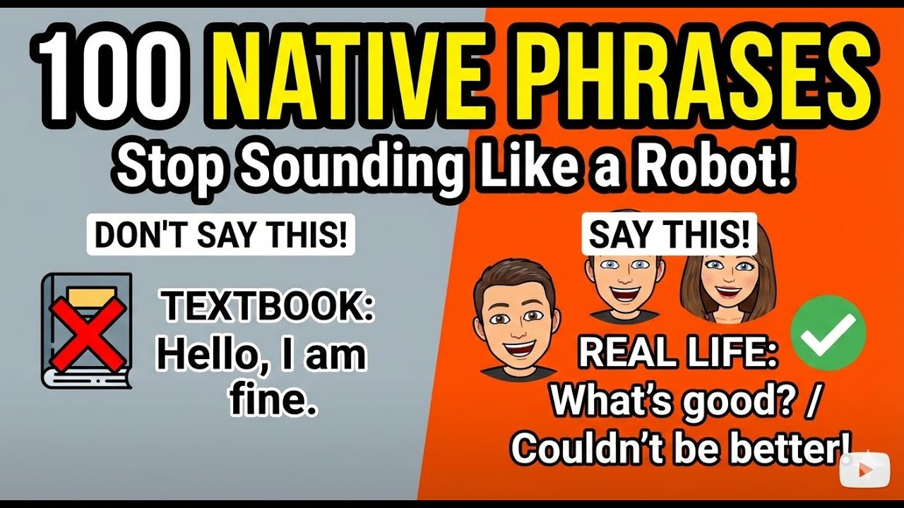 100 Real English Phrases for Daily Life (Native Speakers Use These!)