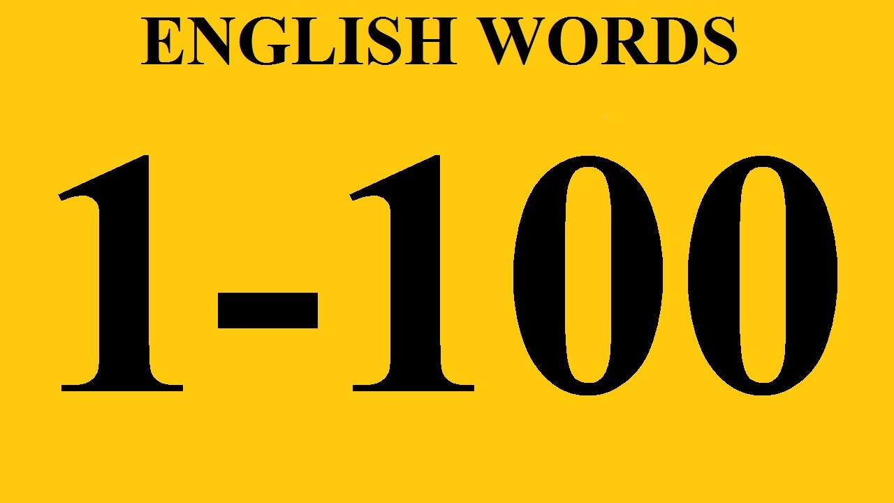 Most common English words with examples 1-100 - vocabulary words. English. Learning English words