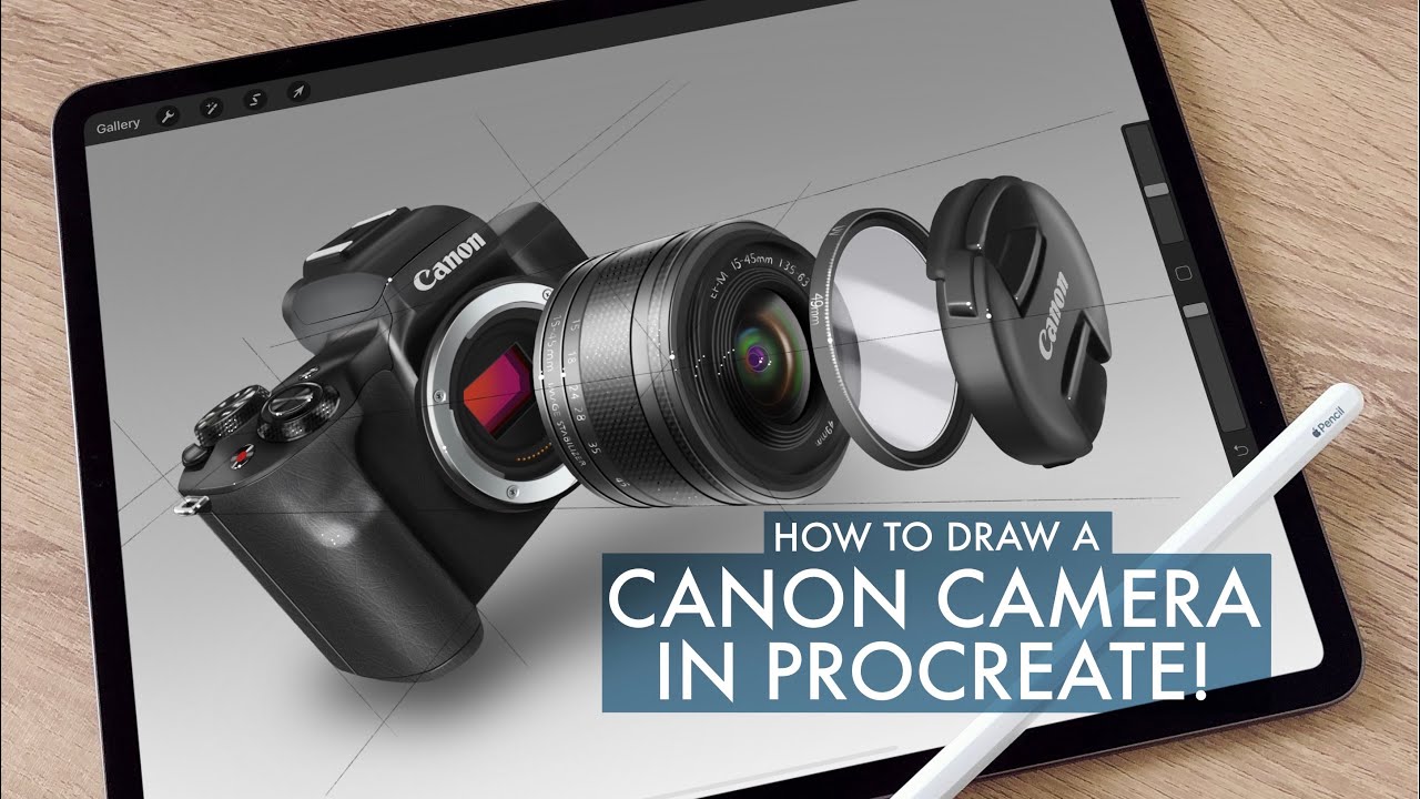 Product Design Sketching a Camera in Procreate