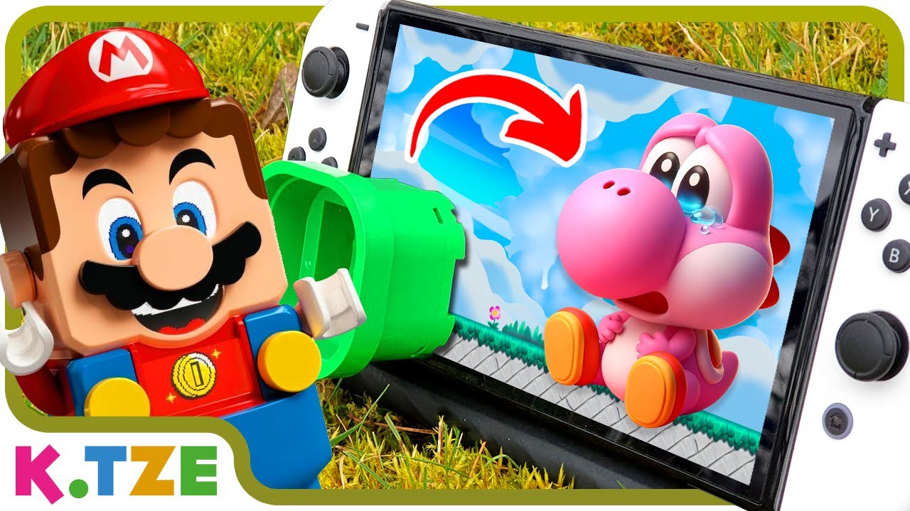 Lego Mario enters the Nintendo Switch to Save Baby Yoshi 😲🎮 Super Mario Odyssey Story