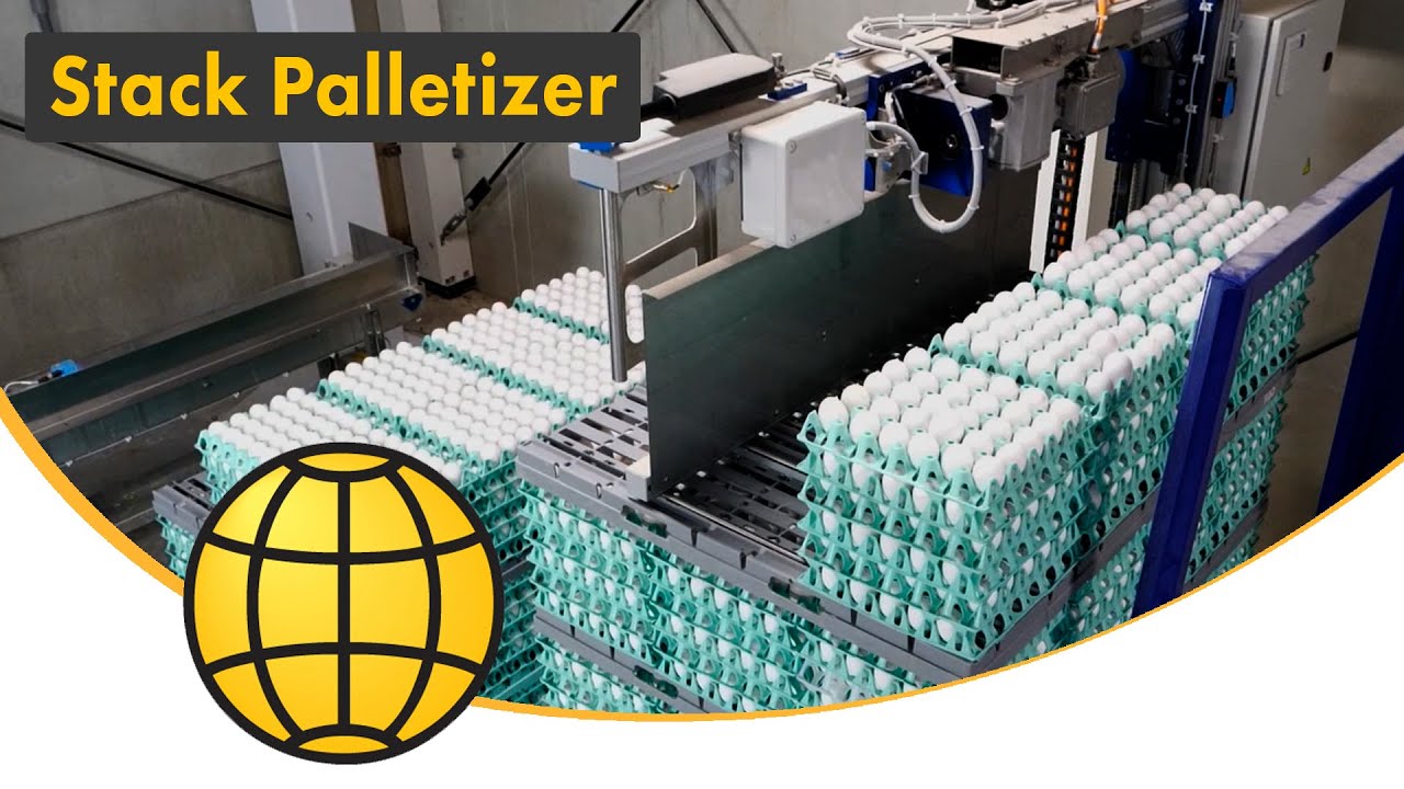 Egg Stack Palletizer - For Egg Farms and Egg Packing Facilities - SANOVO TECHNOLOGY GROUP