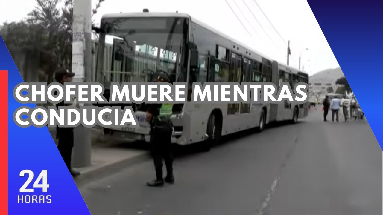 Chofer del Metropolitano fallece al volante: bus choca contra poste en Chorrillos