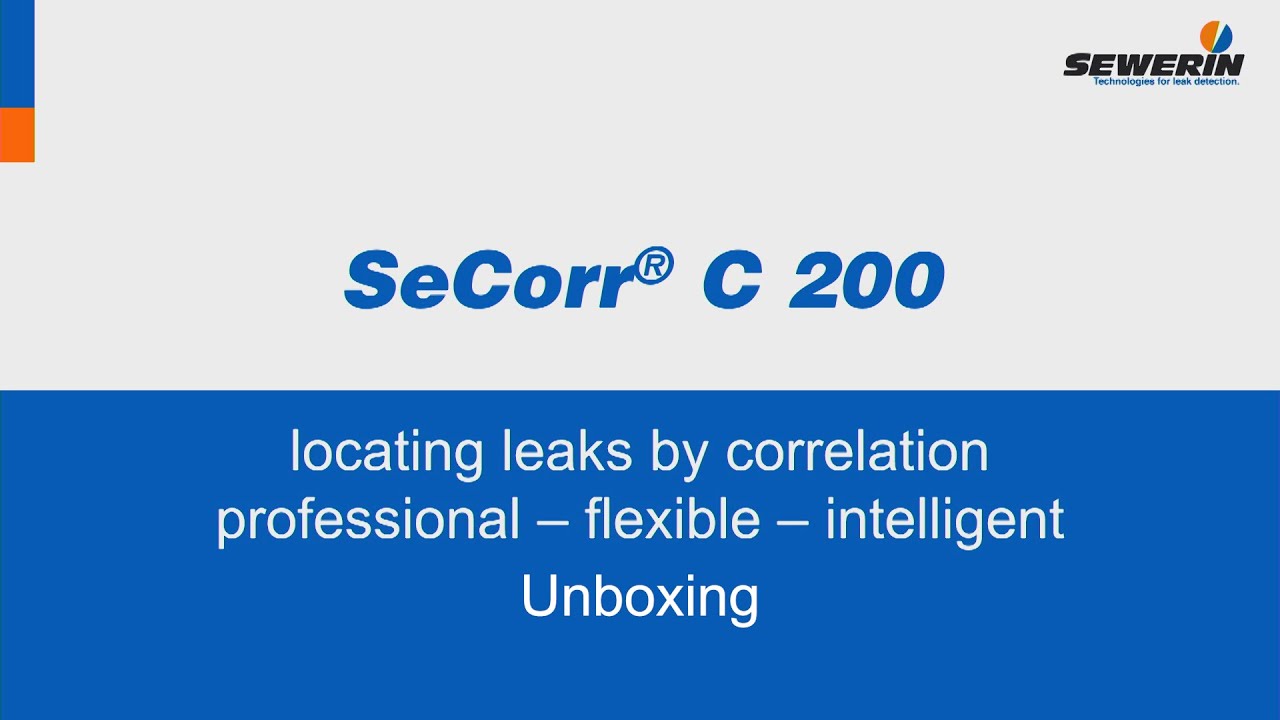 SeCorr&reg; C 200: water leak detection by correlation - Unboxing