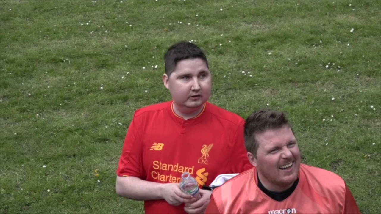 Charity football match between Liverpool(sort of) v The Rest at Gwynfi Welfare Ground.