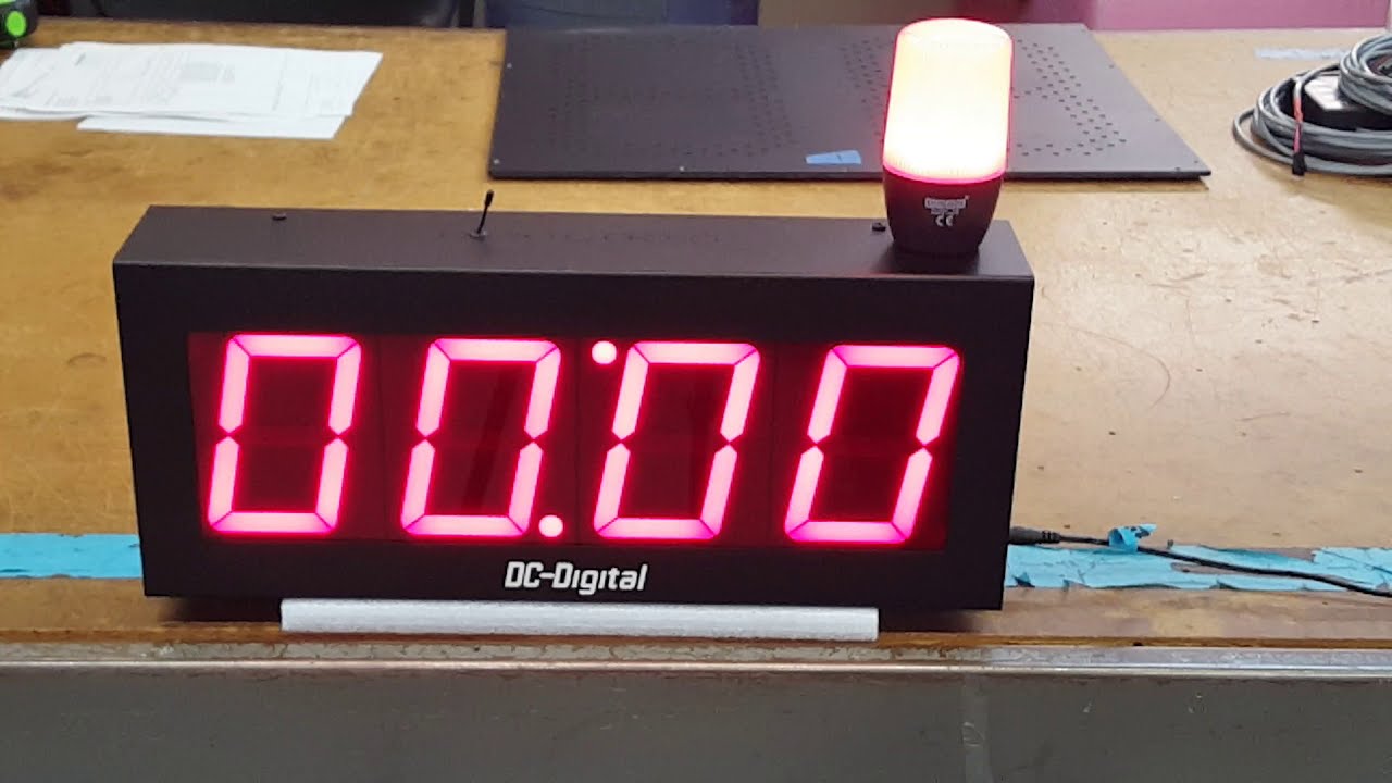 DC-40T-DN-W-ANDON (Wireless 4 inch Digital LED Countdown Timer with Andon Light)