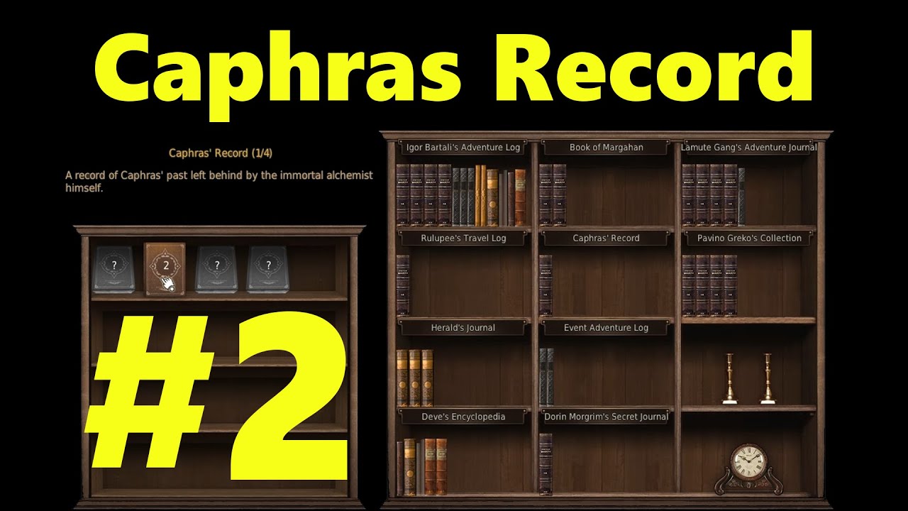 Caphras Record Journal Book 2 :Black Desert Online