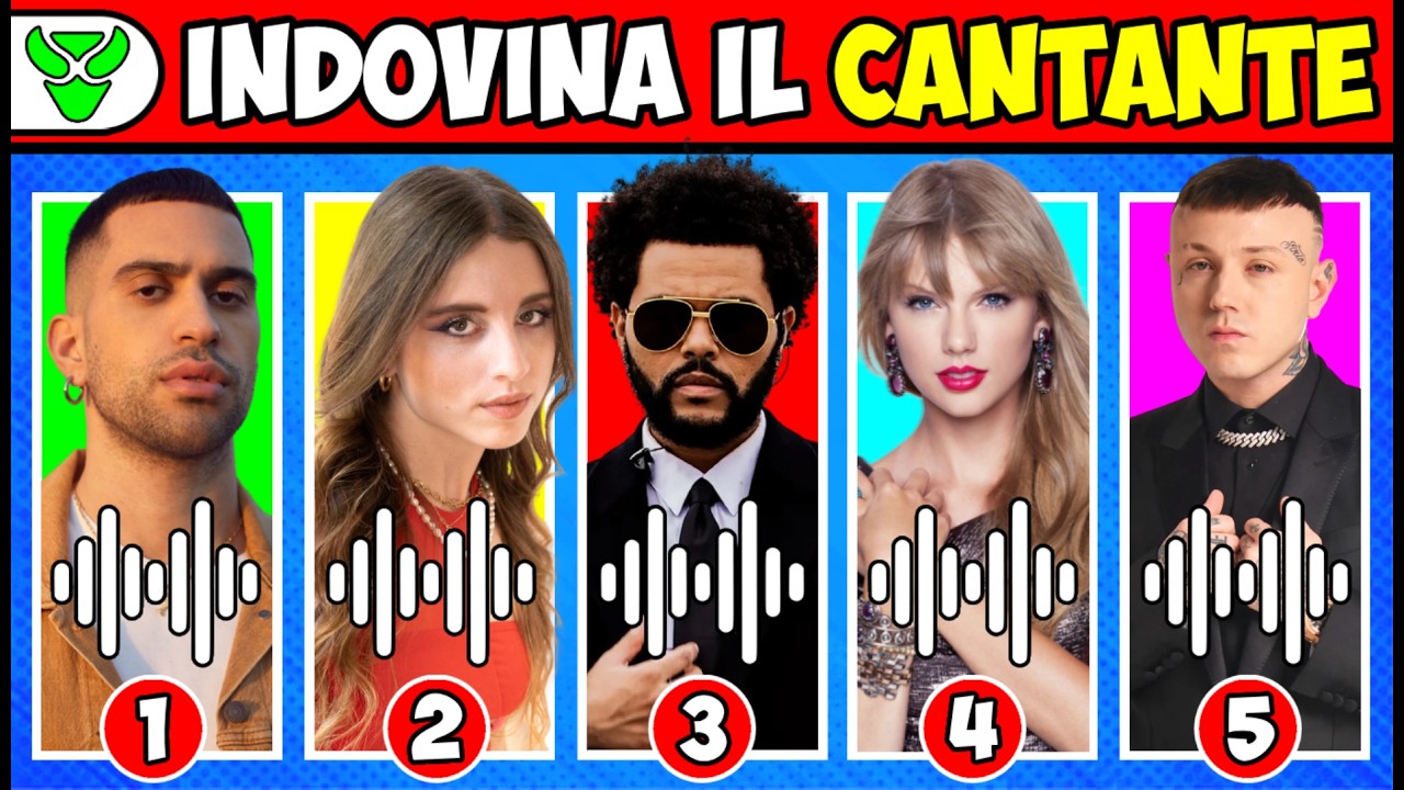 QUIZ - INDOVINA IL CANTANTE DALLA VOCE IN 5 SECONDI 2024 🎤🎵 #quiz #musica #music #2024 #ita