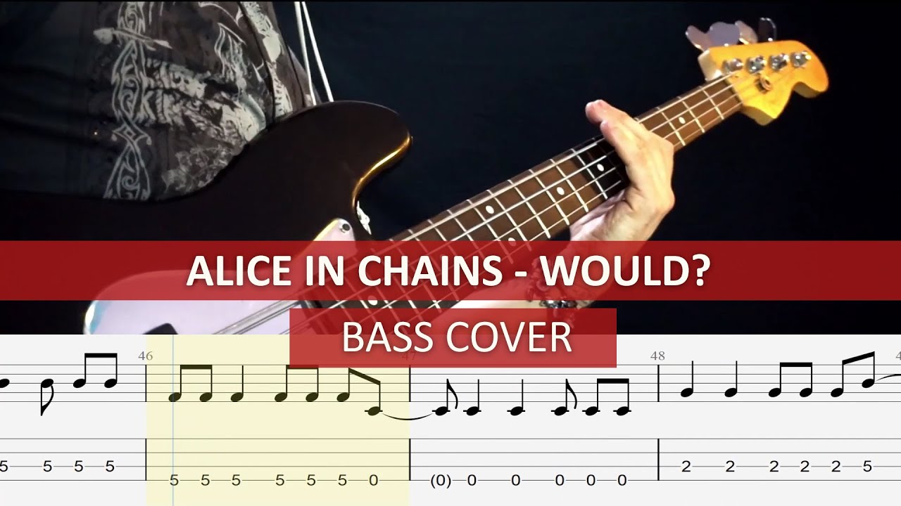 Alice in Chains - Would? / bass cover / playalong with TAB