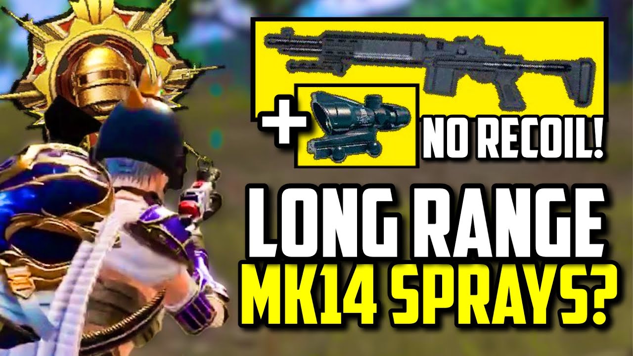 NO RECOIL MK14 FULL AUTO LONG RANGE SPRAY!! | PUBG Mobile