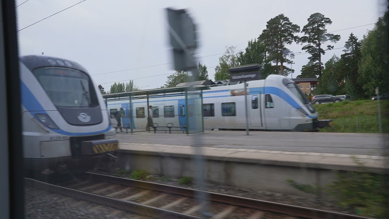 Sweden, Stockholm, train ride from Handen to Nynäsgård
