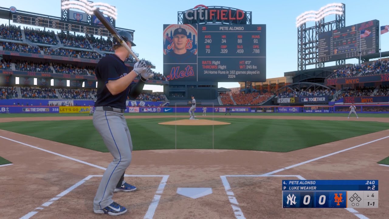 MLB The Show 2025! - Gameplay New York Mets vs. New York Yankees (XBOX SERIE S) 4K 60 FPS 