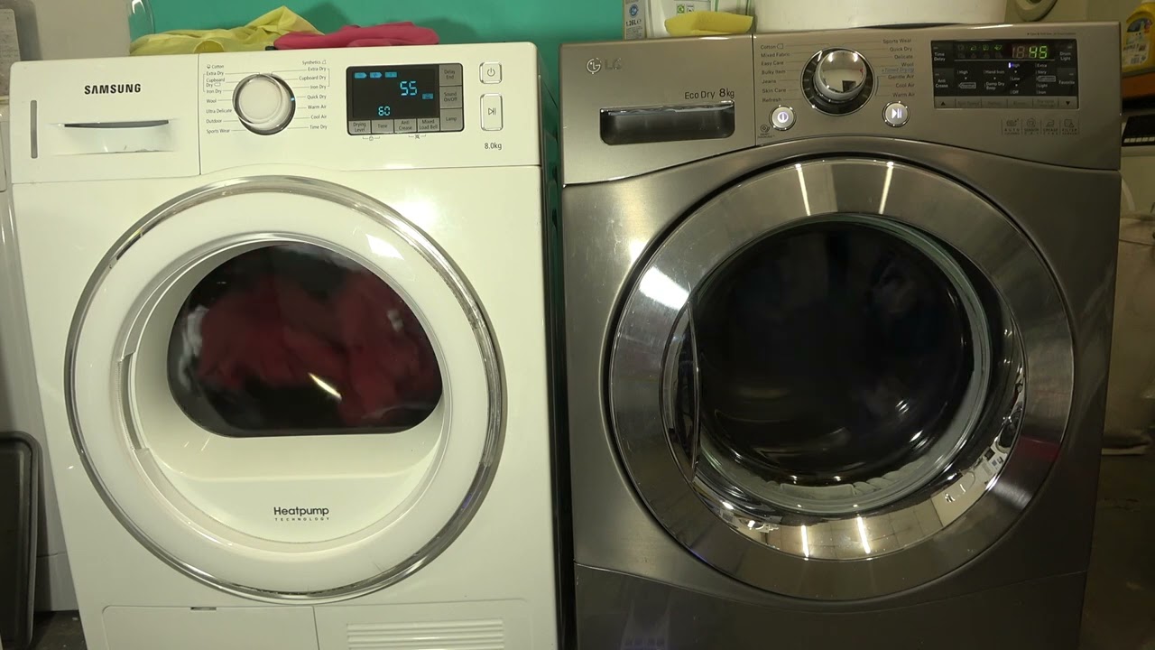 Drying Race - Samsung Heatpump vs. LG Eco dry / Quick dry