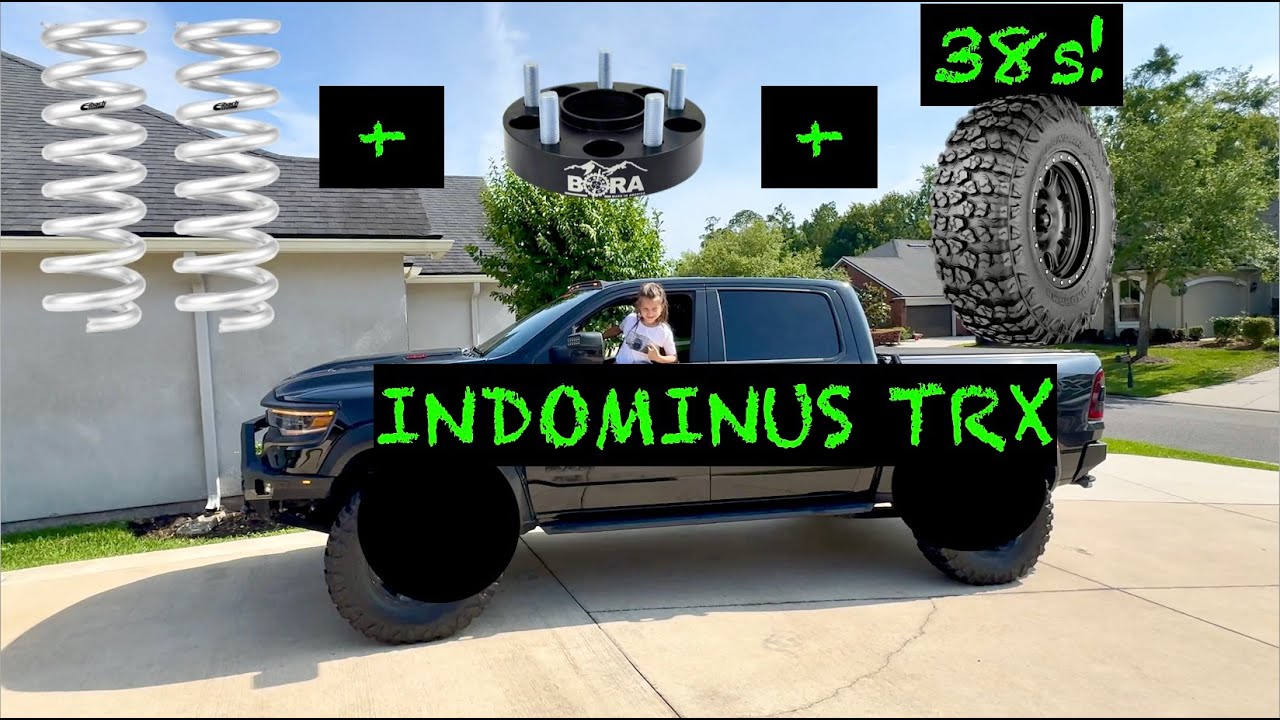 🔥 INDOMINUS RAM TRX: 3 INCH LIFT | 38 INCH MUD TERRAINS | 1.5 INCH WHEEL SPACERS | ONE OF A KIND!!