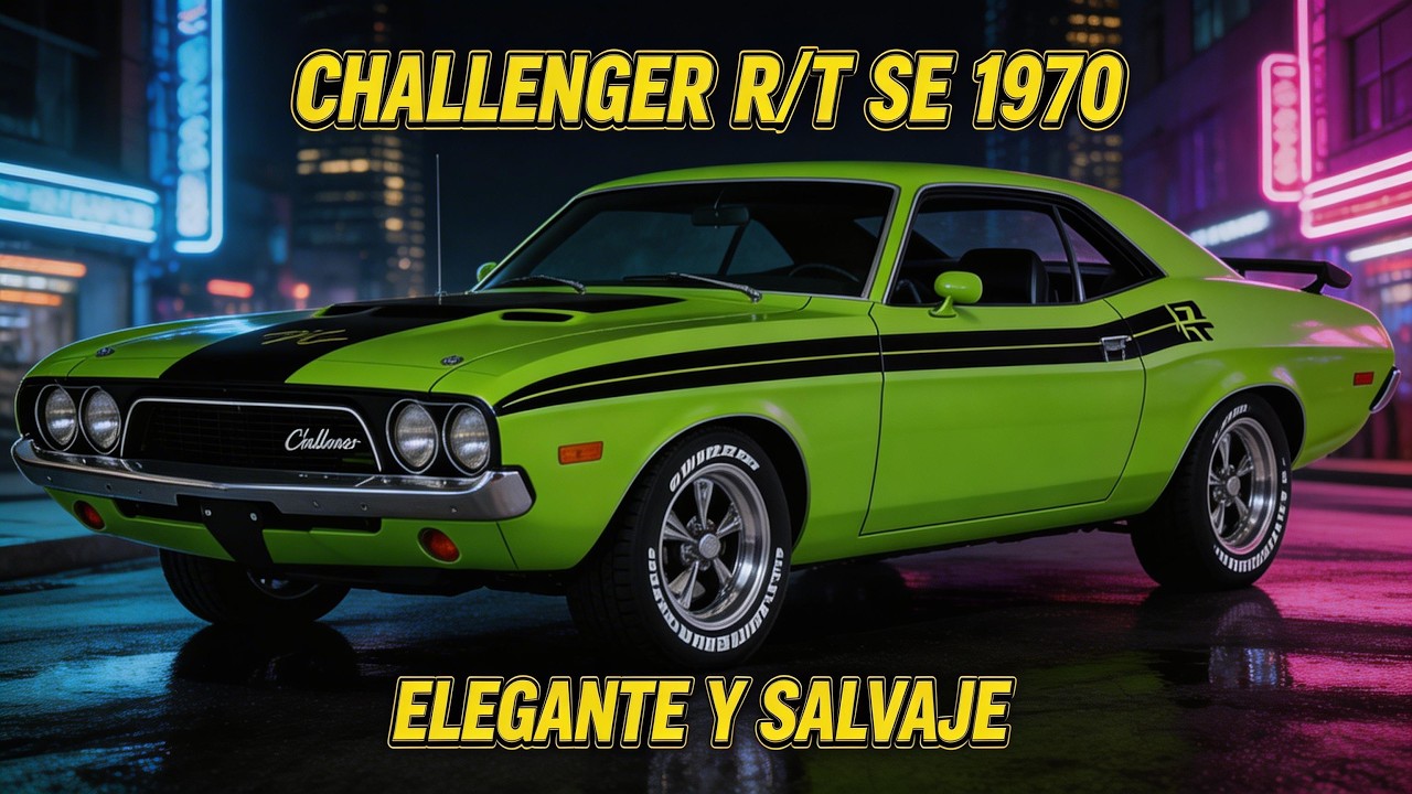 Dodge Challenger R/T SE 1970 Verde Sublime 🔥 El Muscle Car Más Elegante y Salvaje