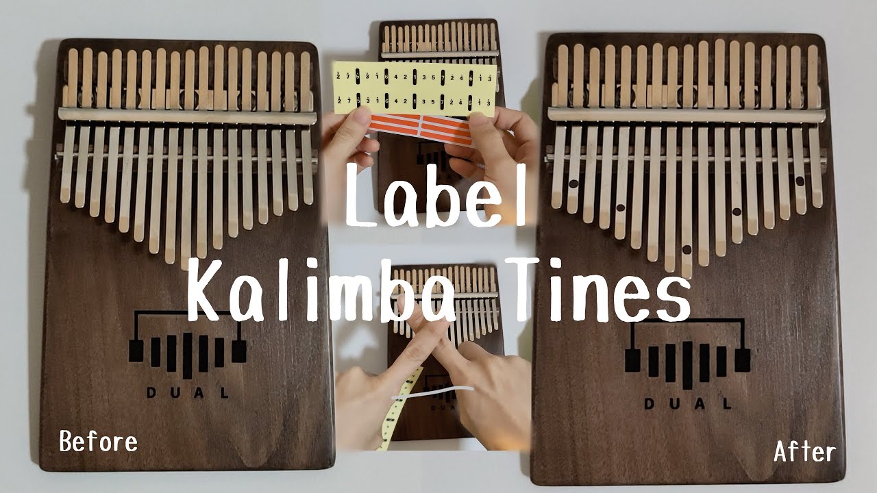Label Kalimba Tines Without Note Stickers