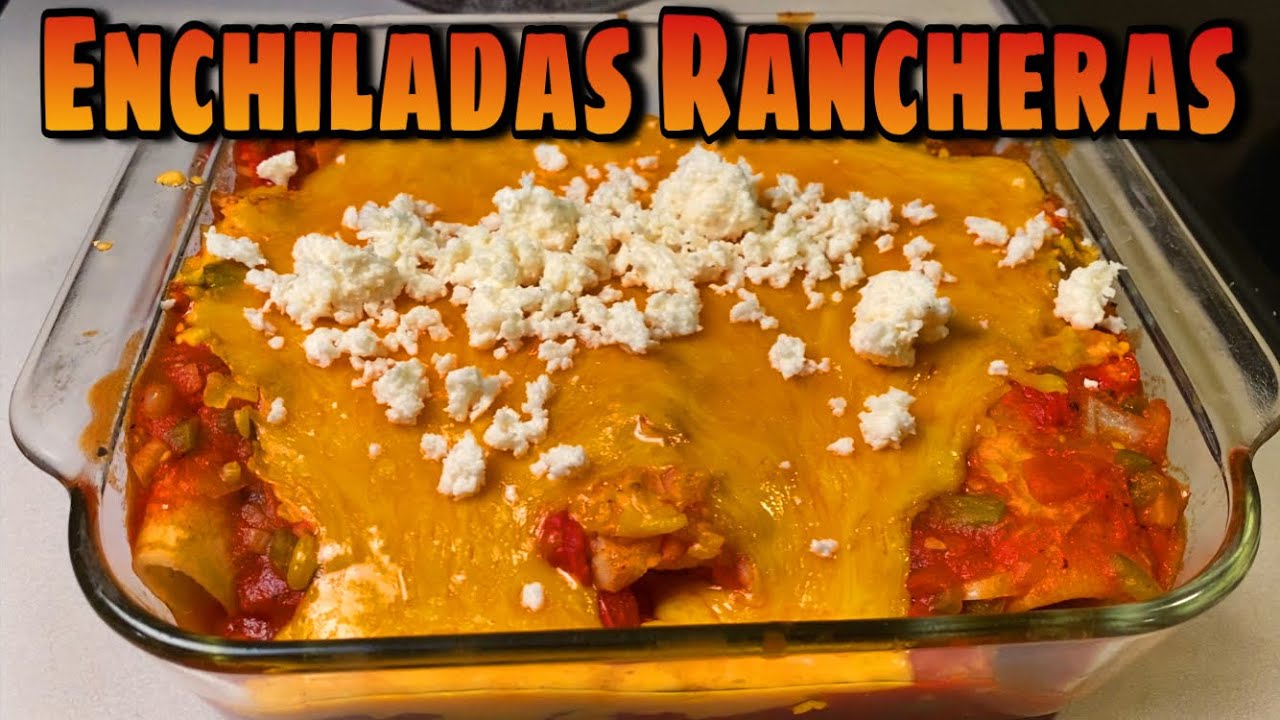 Breakfast Enchiladas Rancheras Recipe • Potatoes, Bacon, Eggs, & Cheese