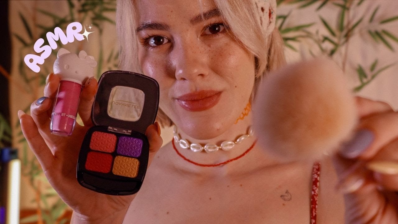 ASMR te maquiando de pertinho ✨💄 Sons em Camadas e Voz Suave