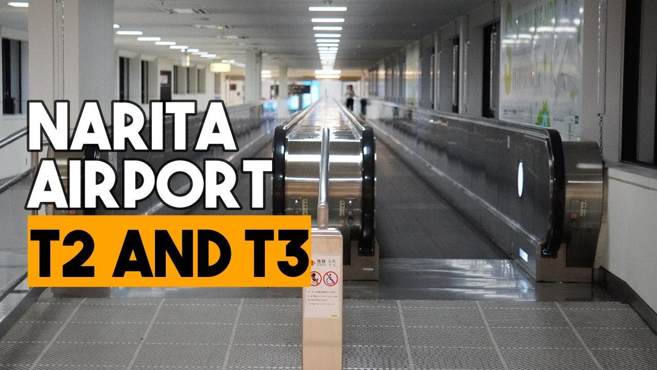 Walking around in Narita International Airport Terminal 2 and Terminal 3