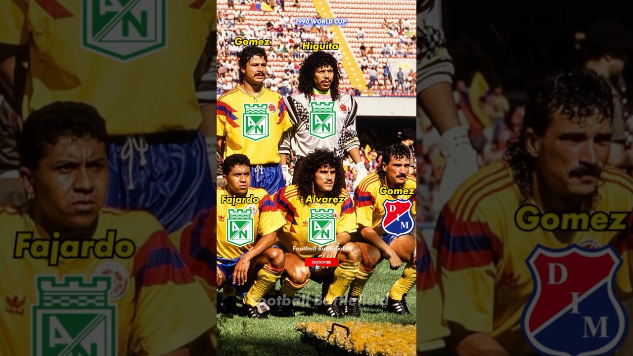 Colombia squad 1990 FIFA World Cup ❤️Clubs🤔#footballshorts #valderrama #worldcup