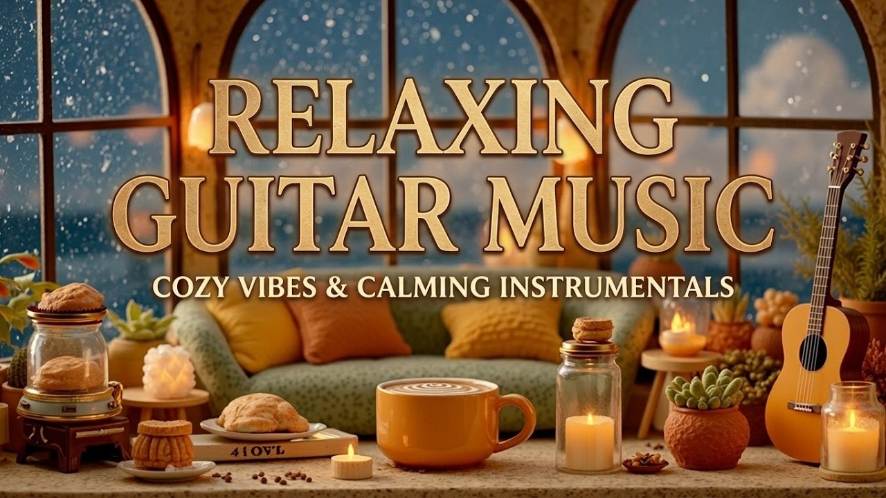Уютная акустическая гитара для дождливых дней - Расслабляющие мелодии 🌧️