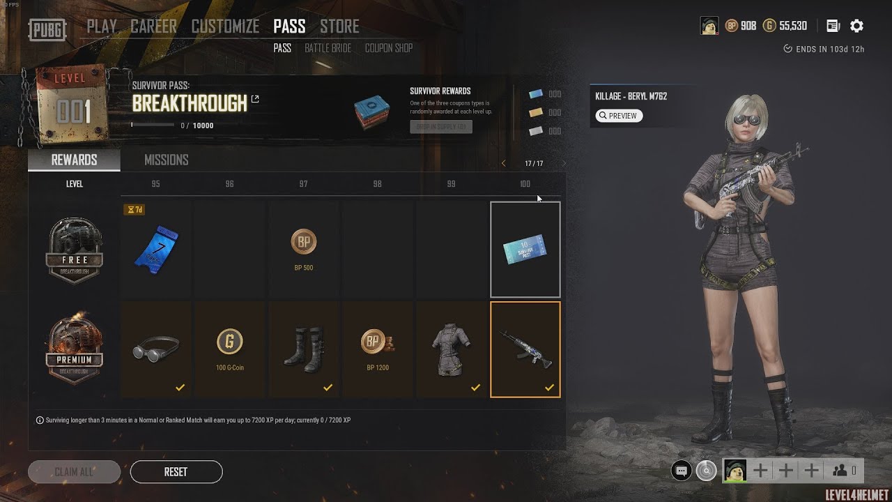 PUBG Survivor Pass 10:  All Skins