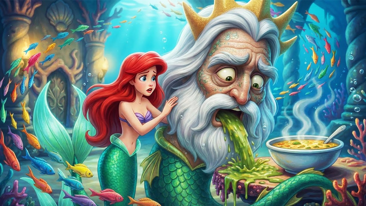King Triton Poisoned 😨 Ariel’s Worried –Who’s Behind the Plot? 🕵️‍♀️💥| Mermaid Animation