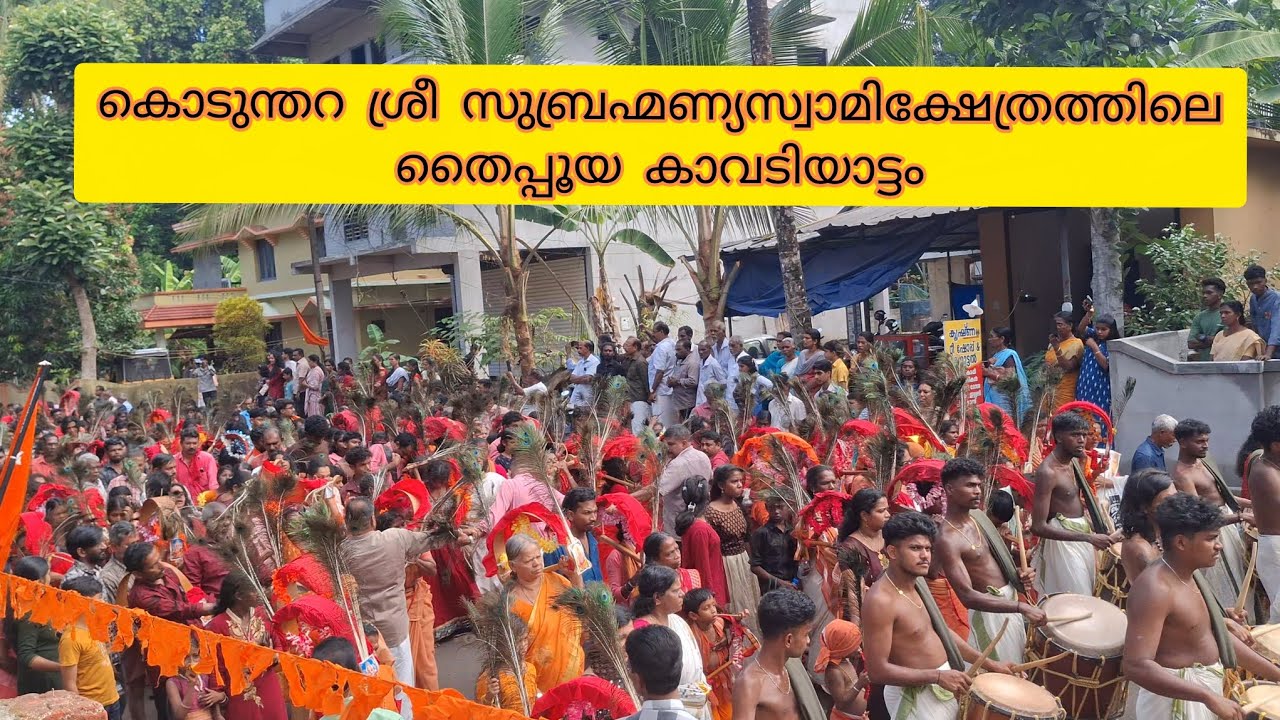 കൊടുന്തറ ശ്രീ സുബ്രഹ്മണ്യസ്വാമിക്ഷേത്രത്തിലെ തൈപ്പൂയ കാവടിയാട്ടം #kavadiyattam #kavadi #thaipooyam 
