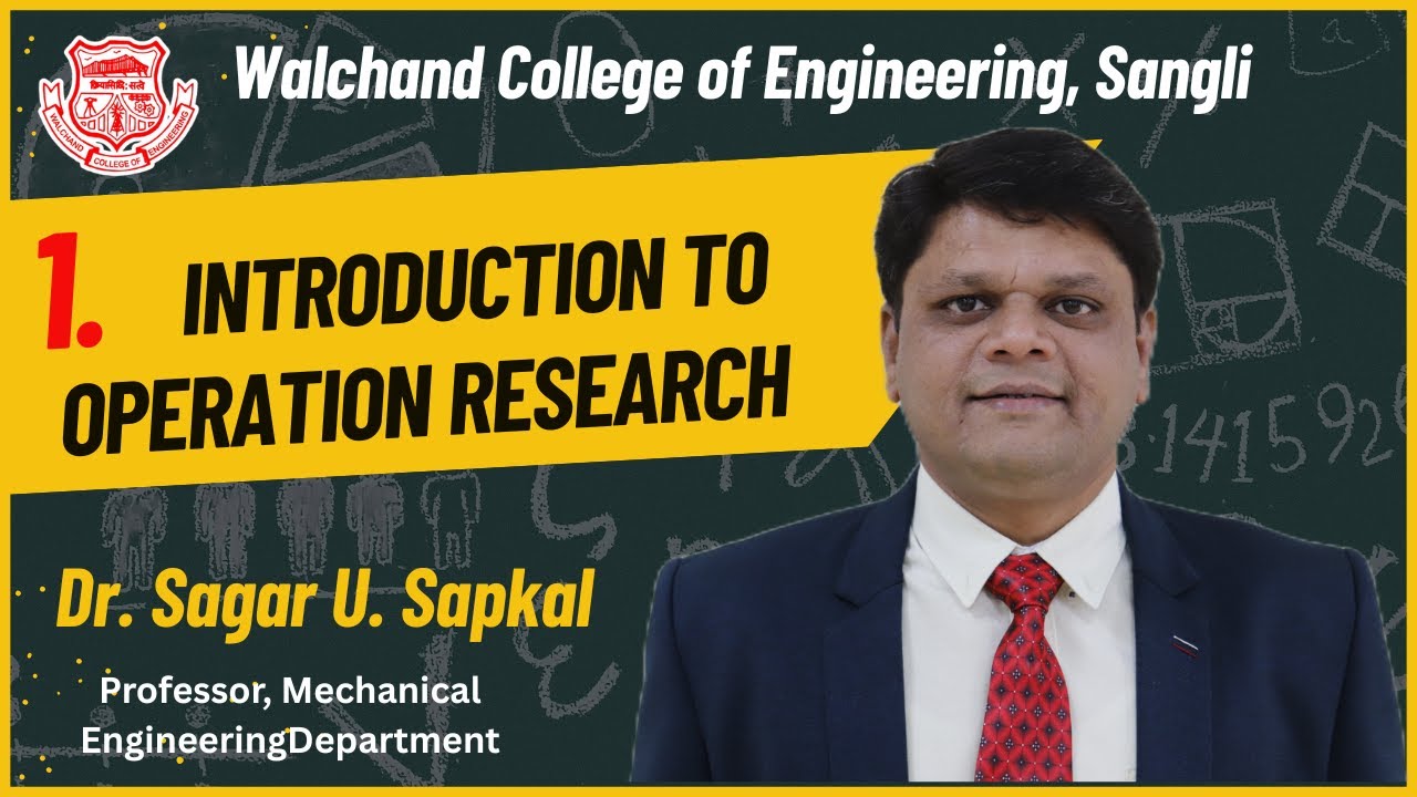 Lecture 1 Introduction to Operations Research