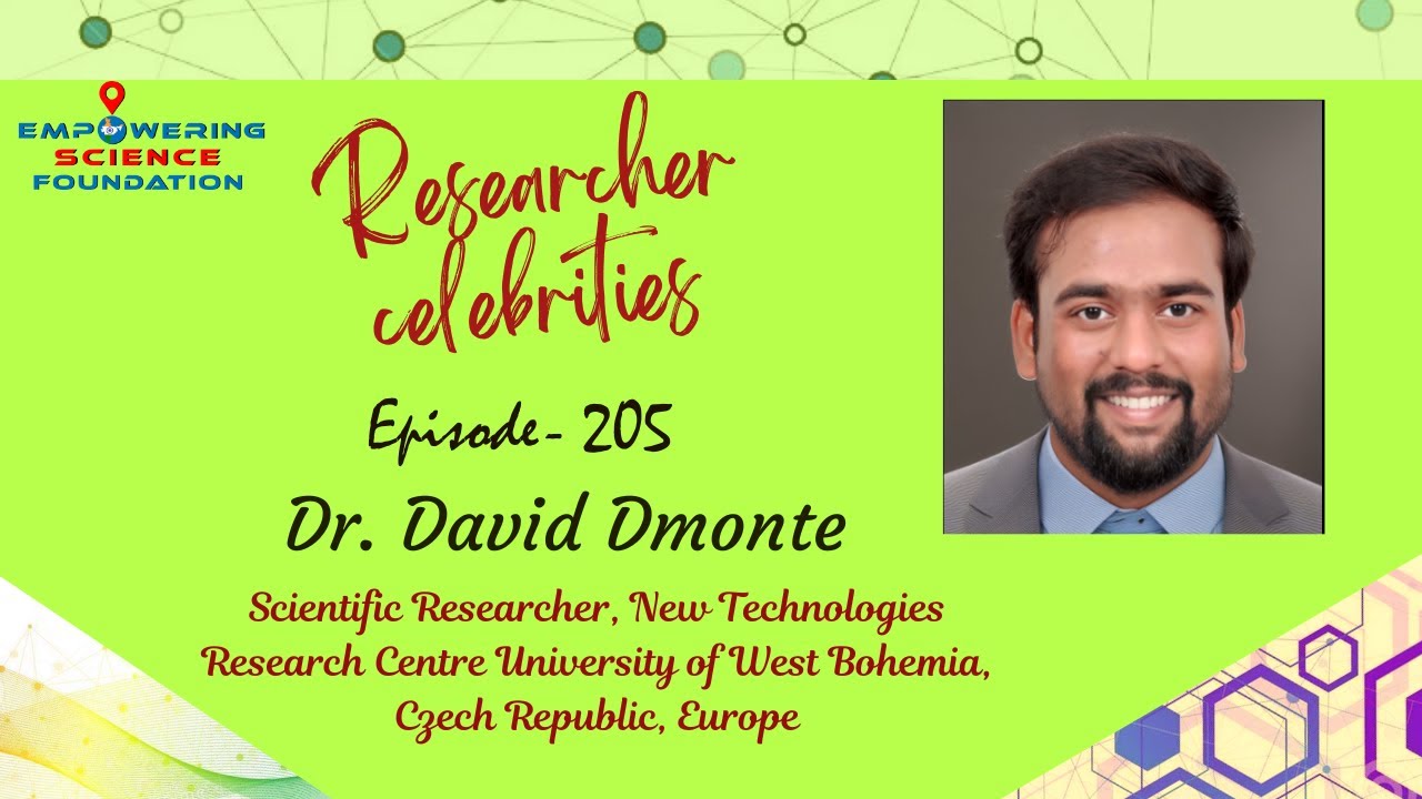 Dr.  David Dmonte, Scientific Researcher, New Technologies, Uni. of West Bohemia, Czech Republic