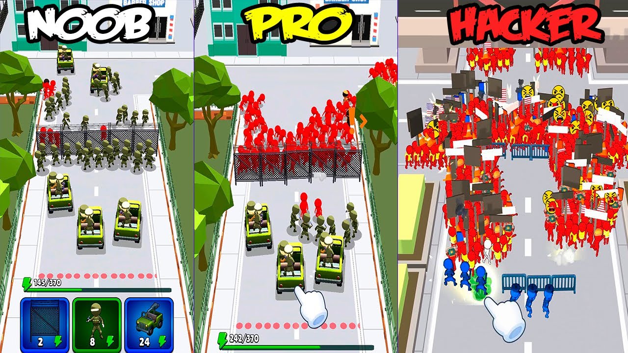 City Defense - Police Games! - NOOB vs PRO vs HACKER