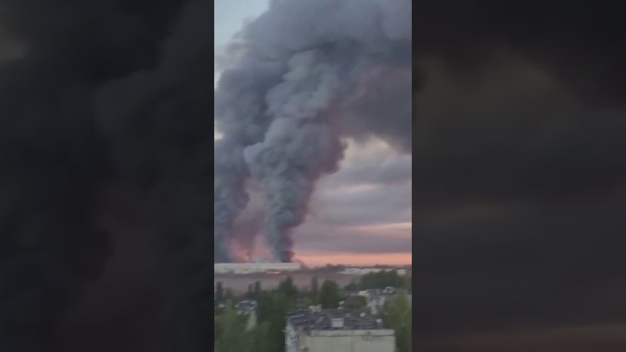 Ukrainian drone attack causes fire in southwestern Russia