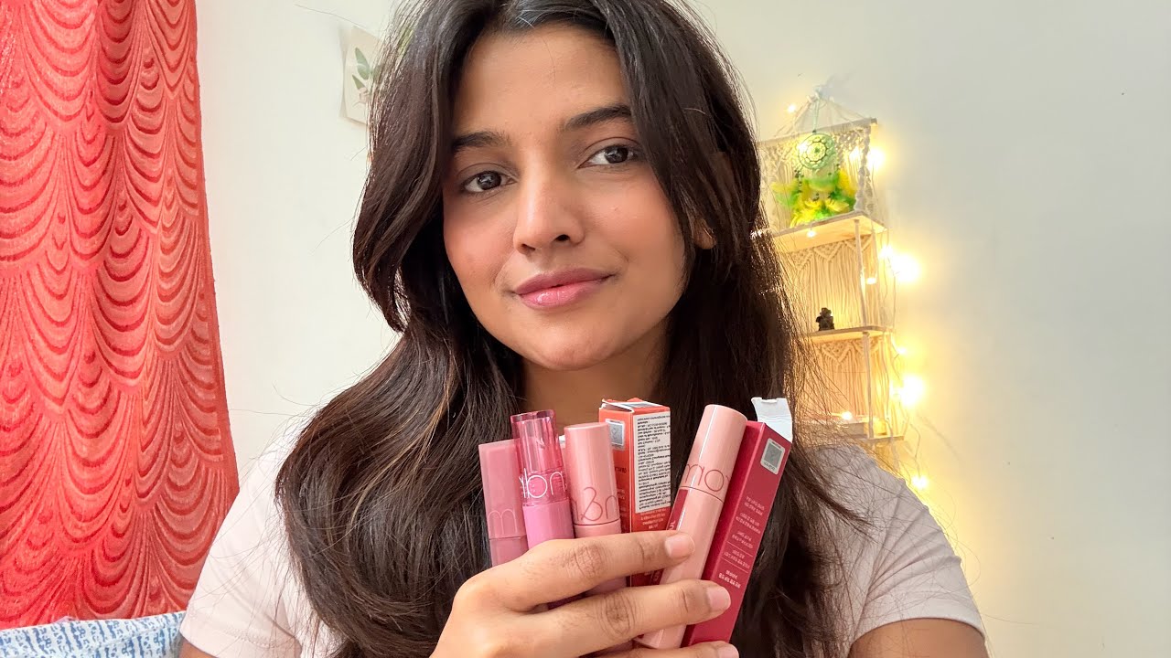 💋 Trying Out Romand Lip Tints | best Korean Lip Tint for Indian skin 💄#smudgeproof #longlasting