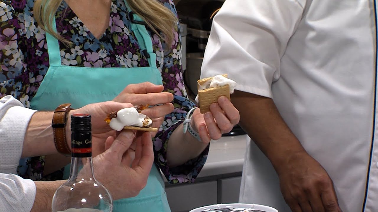 Chef Zeus Lights Up the Campfire and Helps Make some Fancy S'mores
