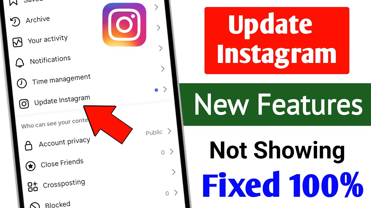 Обновление новых функций Instagram | Исправлена ​​ошибка, из-за которой опция обновления Instagra...