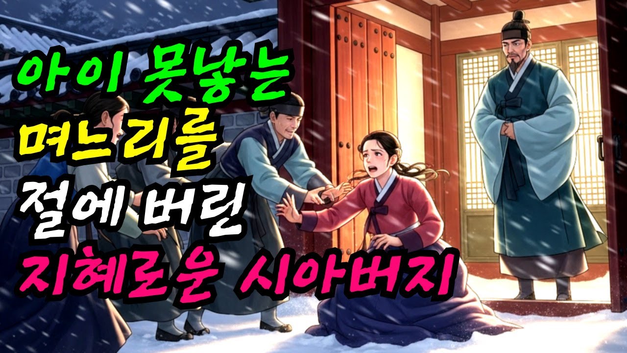 아이 못 낳는 며느리를 절에 버린 지혜로운 시아버지 |야담 옛날이야기 | 오디오북 | 수면동화 | 전설 | 민담 | 조선 야담