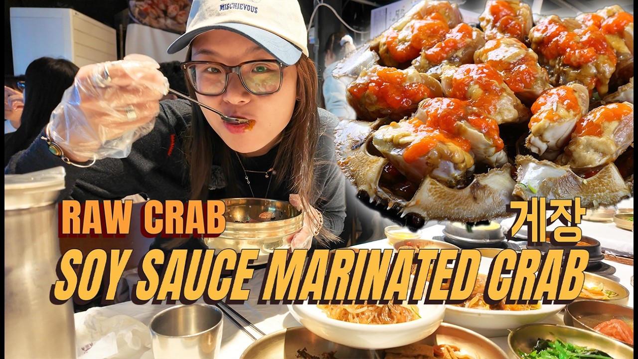 Korean Raw Marinated Crab Mukbang in Seoul