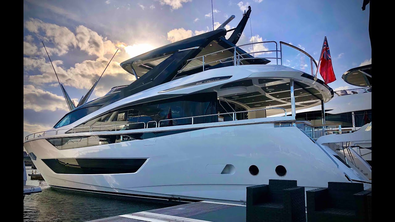 Продаётся новая яхта Sunseeker 88 — полный обзор — Sunseeker SuperYacht (уже продана)