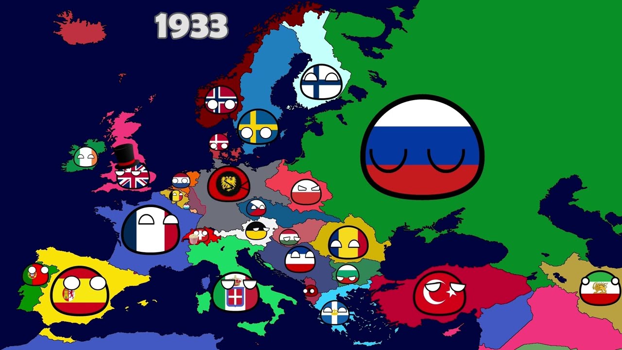 Alternative History of Europe (1917-2025) Countryballs