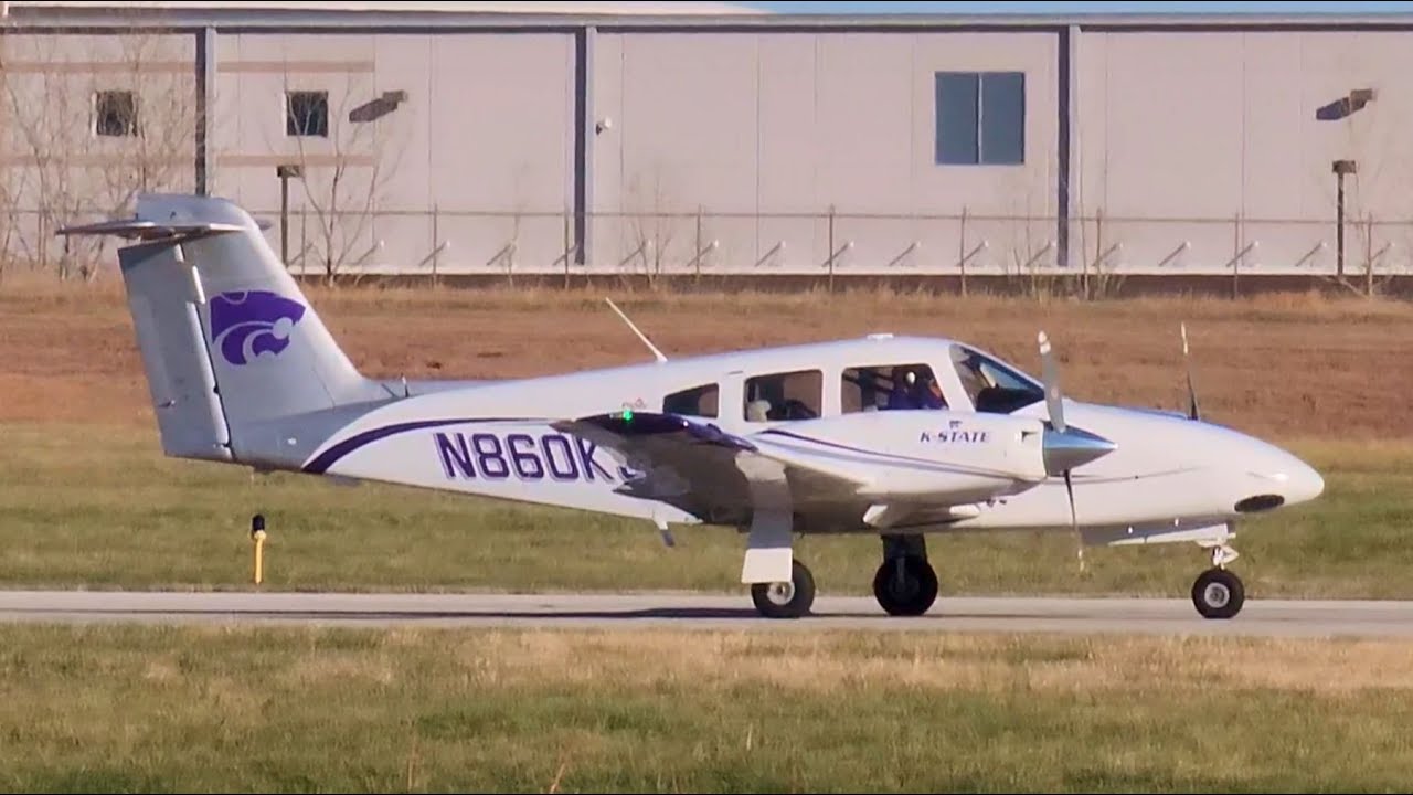 K-State | 2024 Piper PA-44-180 Seminole | Taxi & Takeoff | New Century AirCenter (JCI/KIXD) | N860KS