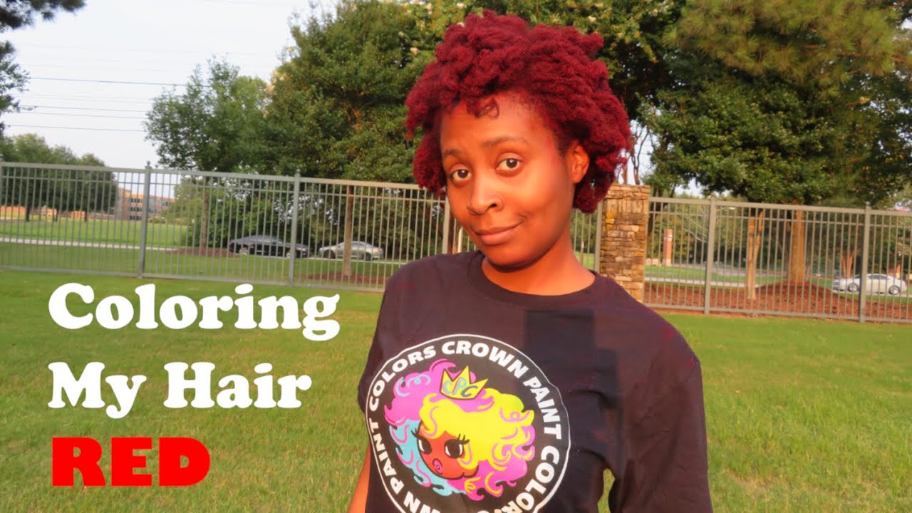 I Turned My Hair RED | Crown Paint Colors | Temporary Hair Colors
