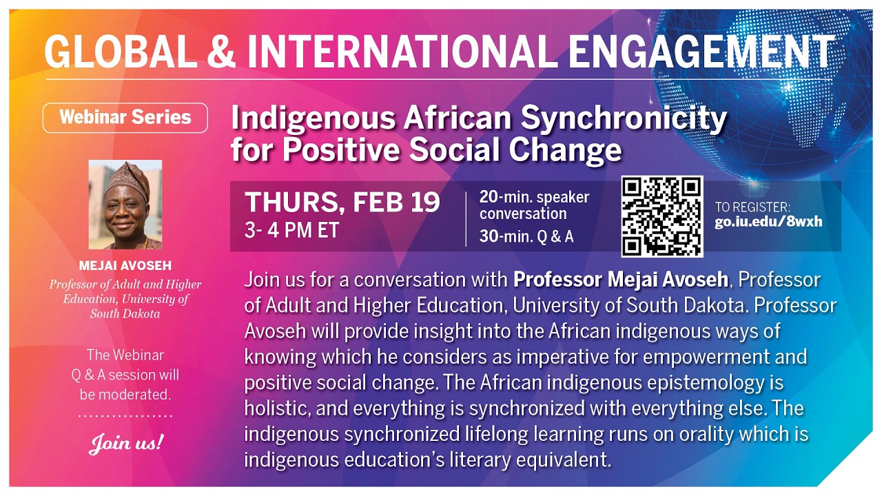 GIE Webinar | Indigenous African Synchronicity for Positive Social Change