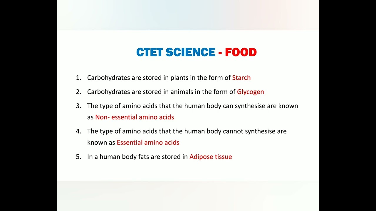 CTET Science - Chapter Food - (Video -1) CTET Science in Tamil @thethinktanktamil #CTET Preparation
